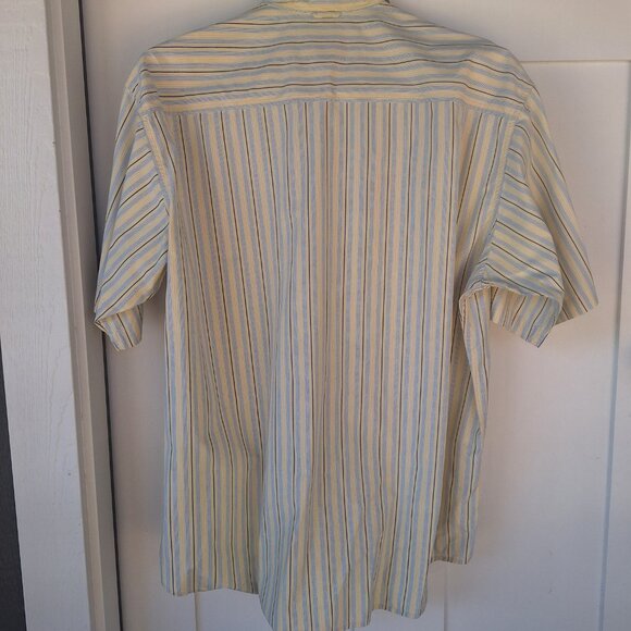 Timberland yellow blue men lg button down short sleeve - Picture 14 of 14